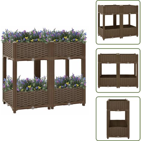 Hochbeet 80x40x71 cm Polypropylen - Hochbeet - Pflanzkasten - Gartenmöbel - Outdoor Dekoration - Polypropylen (1/5)