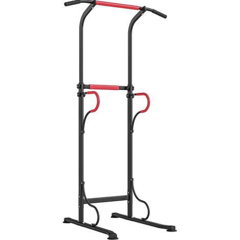 Power Tower ajustable con barra de dominadas y paralelas, estructura de acero (1/4)