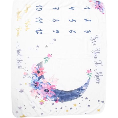 Couvertures mensuelles pour bébé, tableau de croissance, accessoire de photographie pour nouveau-né (1/5)
