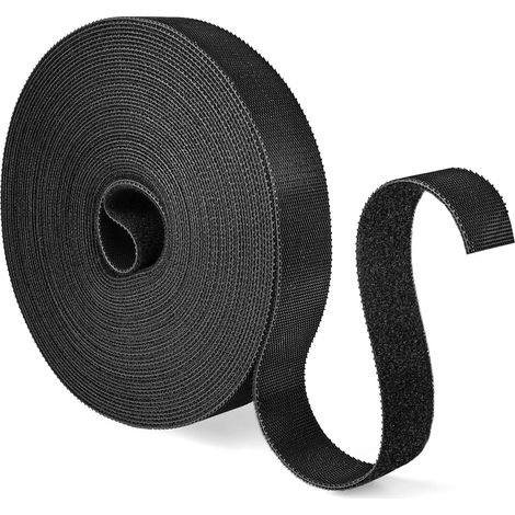 10Mx20MM Attache Cable Reutilisables Nylon,Rouleau Scratch Serre Cable Adhesif Noir,Sangle Scratch Pour Rangement Cable,Attache Cable Serre-câbles Electriques Pour à La Maison et Au Bureau (1/5)