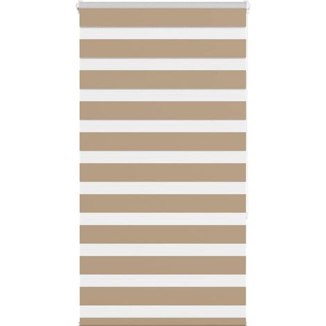 Doppelrollo Sandbraun 70x150 cm Stoffbreite 65,9 cm Polyester