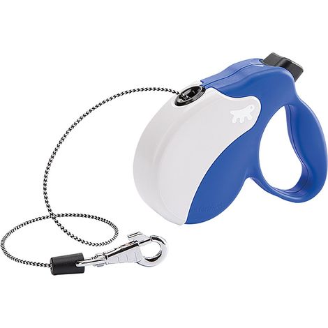 Ferplast AMIGO CORD Laisse rétractable avec cordon. 4 tailles et large choix de couleurs. . Variante MINI - Misure: 12 x 3 x h 10 cm - Bleu
