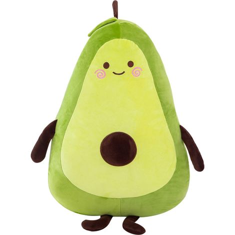 Peluche avocat de 50 cm, coussin décoratif doux en forme d’avocat (1/5)