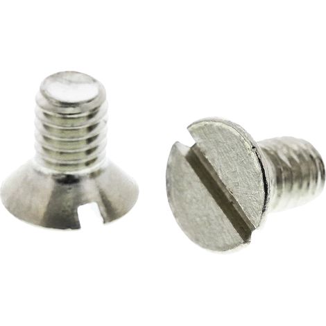 Vis à métaux RS PRO M3.5 à tête Fraisée fendue en Laiton, 6mm ( Prix pour Sachet de 100 )
