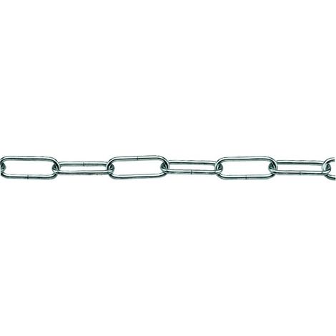 25MT CATENA PER LAMPADARI GENOVESE In ferro nichelato Ø filo mm. 1,5 n° 10 MT 25