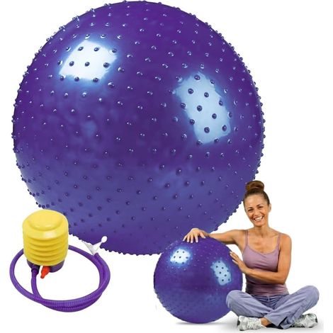 Ballon de Yoga Anti-éclatement de 65 cm Ballon d'exercice en PVC épais pour Fitness, Pilates, stabilité et entraînement de Gym à Domicile Chaise Ballon d'équilibre pour Hommes et Femmes (1/5)