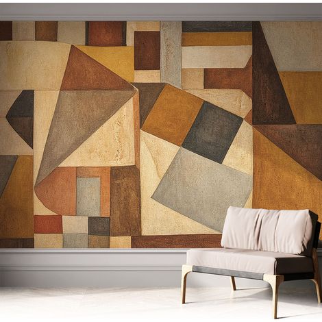 Carta da parati adesiva - lavabile - decorazione murale - per cucina - pellicola decorativa Astrazione geometrica 312x219 cm (1/5)