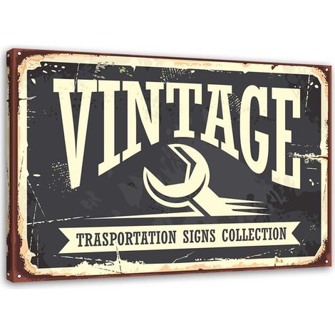 Tableau décoratif Panneau Rétro Vintage 100x70 (1/5)