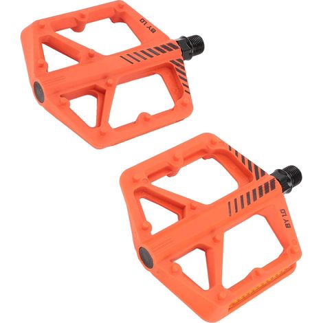 Bicycle Pedal, Boron Steel Axle, Non-Slip Nylon Fiber, Toothed Stud Design, Road Bike Flat Pedal, Black for Road and Mountain Bikes (1/5)