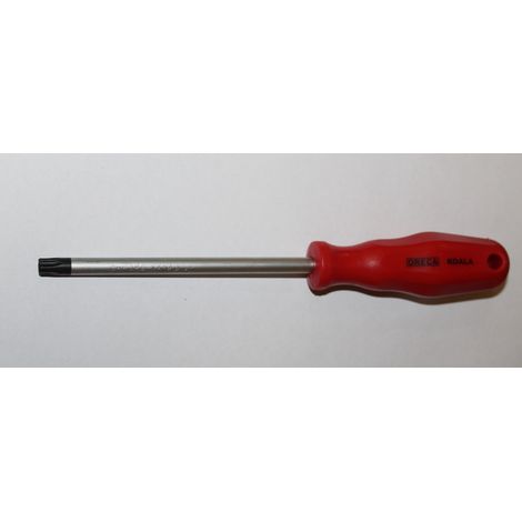 ORECA-CACCIAVITE PER VITI TORX T8 IMPUGNATURA ROSSA CON FORO CROMO VANADIO