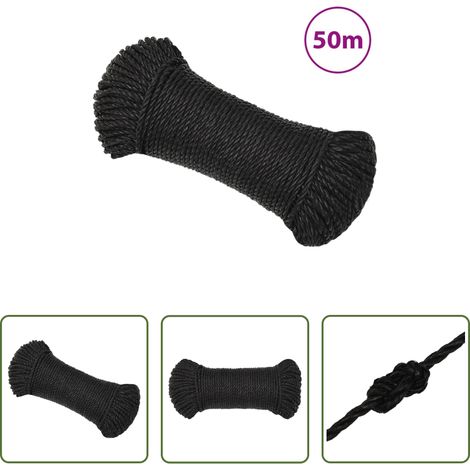 Seil -  Arbeitsseil Schwarz 3 mm 50 m Polypropylen (1/5)