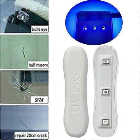 Kit de réparation de pare-brise avec lampe UV pour vitres de voiture, charge USB, outils de réparation, livraison directe ( ) (1/5)