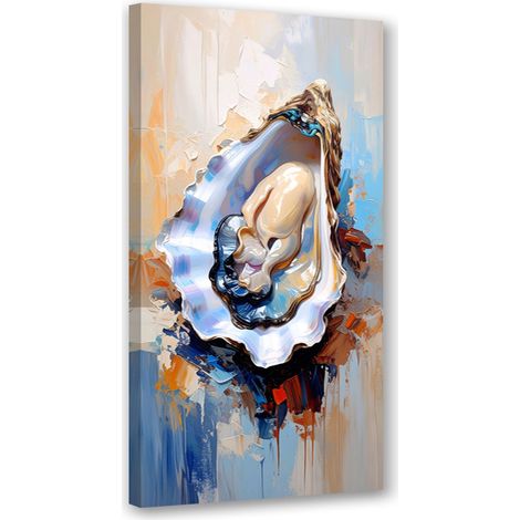 Tableau déco Huîtres Moules Fruits de mer Sushi 40x80 (1/4)