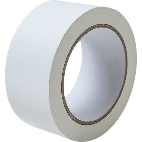 Rouleaux de ruban adhésif blanc résistant et imperméable, de 5 mètres de long et 4,8 centimètres de large. Forte adhérence, sans résidus, grande capacité. (1/5)