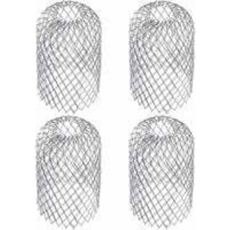 4er-Pack Dachrinnensiebe, Laubschutzgitter, Laubabdeckungen, Edelstahl, 17 x 8 cm (1/4)