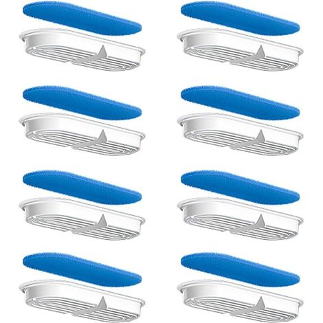Lot de 8 filtres de fontaine à eau pour chat - Filtre à eau pour boisson pour chat - Filtres de rechange pour fontaine à eau FT888 (1/5)