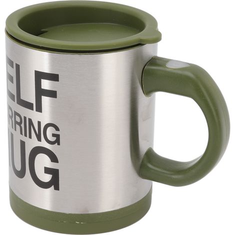 Tasse auto-mélangeuse électrique 400 ml, mélangeuse à café automatique, vert olive.