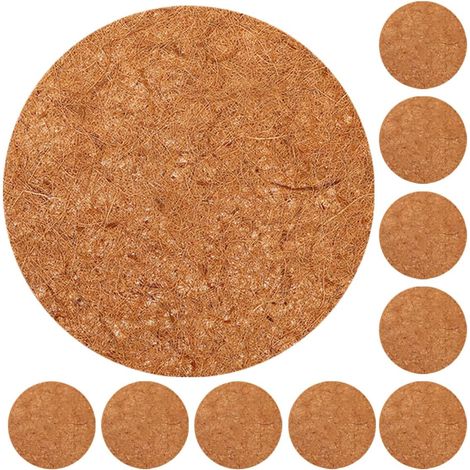 Tapis de Nid pour Oiseaux - Lot de 10 - Fibre Naturelle - Confort Thermique et Protection - Élevage Perruches Pigeons - 30x30cm Marron (1/5)