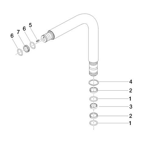 Dornbracht 90282218500-00 Bec de robinet Pièces de rechange