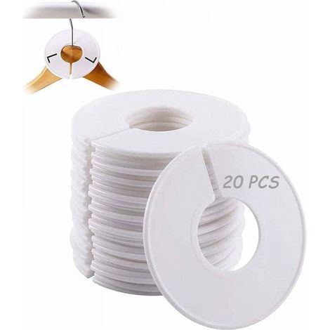 Séparateurs De Porte-Vêtements Rond 20 Pièces Cintres De Diviseur De Support Séparateur De Cintres De Garde-Robe Diviseur De Garde-Robe De Placard Pour Vêtements De Distinction De Taille De Vêtements, (1/5)
