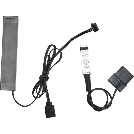 Carte mère RVB effet lumineux, interface 3 broches et 6 broches, boîtier pour carte graphique, bandes lumineuses avec contrôleur (1/5)