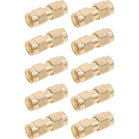 10 Pièces Adaptateur Câble RF SMA Mâle-Mâle pour Antenne WiFi et Réseau (1/5)