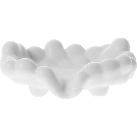 Porte-savon en céramique blanche pour salle de bain (1/5)