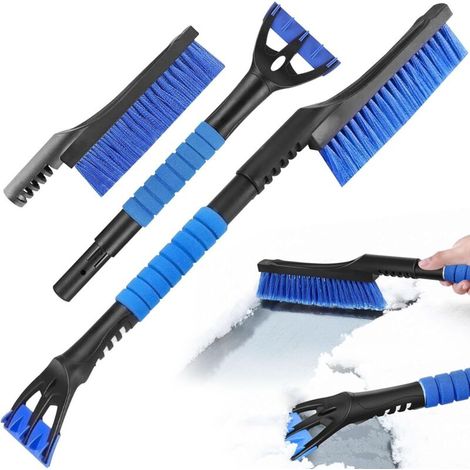 Grattoir Pare Brise Voiture, 2 en 1 Grattoir à Neige, Balai Neige Voiture, Balais à Neige pour Auto, Brosse Neige Voiture, Balai à Neige pour Camion Automobile SUV Pare-Brise