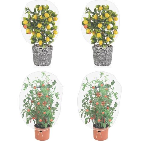 15. Rete protettiva per piante da giardino, confezione da 4, resistente a insetti e uccelli, con coulisse, 100x150 cm. (1/4)