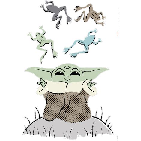 sticker mural Star Wars Yoda vert - Komar (1/2)