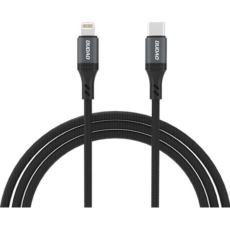 Dudao L3CL USB-C - Lightning 30W Geflochtenes Kabel 1,2 m - Schwarz (1/5)
