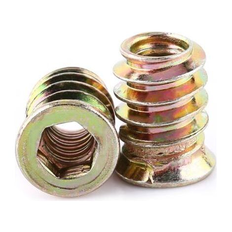 BUNTHAUS Pack de 20 pièces M6/M8/M10 Écrou hexagonal fileté en alliage de zinc, Écrous d'Insert en alliage de zinc Assortiment (M615mm) (1/5)