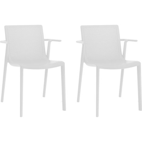 Set 2 fauteuils intérieur, extérieur blanc BEEKAT Resol (1/5)