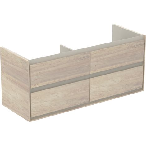 Meuble sous-vasque IS MDWT Connect Air, 4 tiroirs, 1200x440x517, pinie claire décor et beige mat (1/3)
