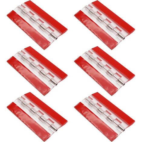 Lot de 6 charnières autocollantes pour meubles avec axes en acier inoxydable, transparentes, 75 mm. (1/5)