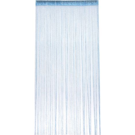 Rideau Bohème 95x200cm - Rideau de Perles pour Porte - Style Décoratif et Minimaliste-bleu (1/5)