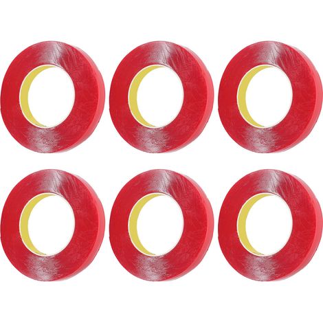 6 rouleaux ruban adhésif double face résistant aux intempéries, collant amovible extra fort pour accrocher cadres et installation murale (1/5)
