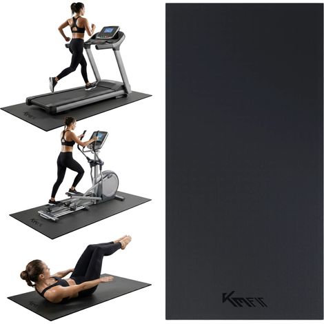 KM-Fit alfombrilla protectora de suelo 120×60 cm antideslizante y aislante de ruido para fitness, oficina y hogar (1/5)