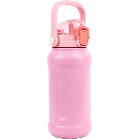 Gobelet isotherme en acier inoxydable 1100 ml avec paille, rose clair (1/5)