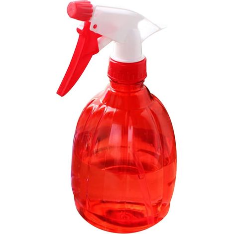 Flacone dosatore da 500 ml – annaffiatoio a pressione manuale – attrezzo da giardino trasparente (rosso) (1/4)
