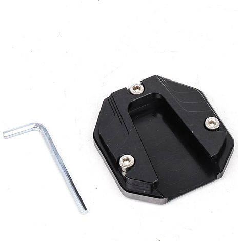 (noir) Extension de béquille latérale en alliage d'aluminium pour scooter, moto et vélo : support antidérapant à base élargie, puissance maximale (1/4)