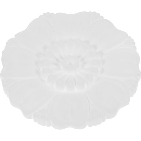 Médaillon de Plafond Lumineux Blanc Décoratif Installation Facile, Design Élégant et Ornement Sculpté pour Décoration Intérieure de Pièces (1/5)