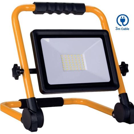 Projecteur LED 30W Portable - Éclairage Puissant et Pratique - Idéal pour Extérieur - D-Work