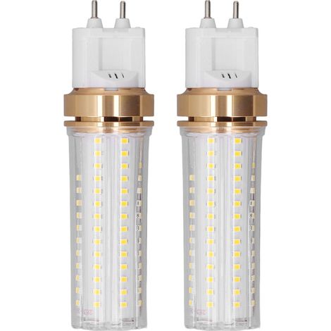 Ortviai Ampoule LED Maïs 20 W G12 – 2 unités, 2000 lm, angle d’éclairage à 360°, lumière chaude pour plafond et lampes au sol