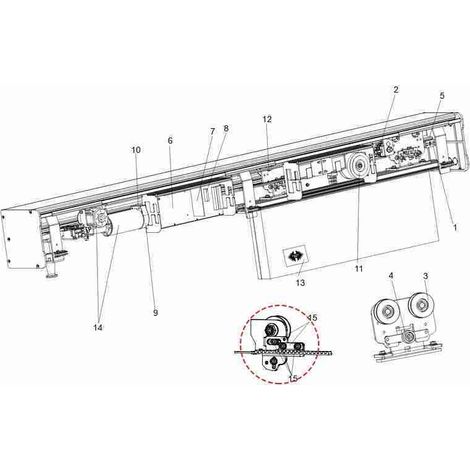 Profilo Guida Scorrimento 940 Sm L=60 Faac 7225755 4 Ricambio Originale