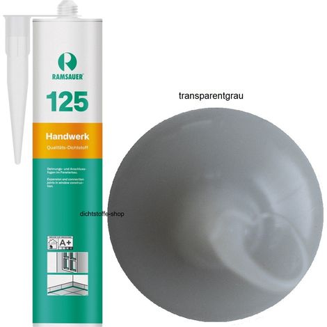 Ramsauer 125 Handwerk Neutral Silikon Dichtstoff 310ml Kartusche transparentgrau (1/5)