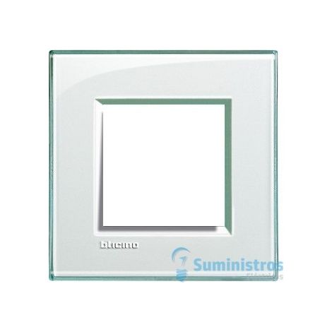 Placa cuadrada de 2 módulos Livinglight BTILNA4802KA