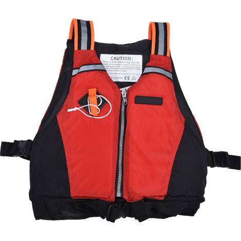 Gilet de pêche oversize pour snorkeling réfléchissant confortable grande capacité gilet de sauvetage non professionnel pour surf rouge