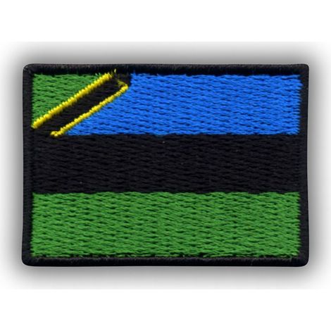 Aufnäher mit der Flagge von Sansibar – selbstklebende Rückseite – gestickter Aufnäher/Abzeichen/Emblem