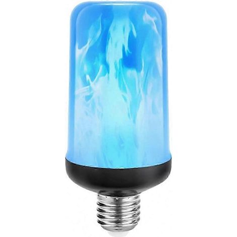 Ampoule LED E27 à effet flamme, lumière décorative clignotante réaliste, éclairage d'ambiance festive, culot noir E27(C) (1/5)